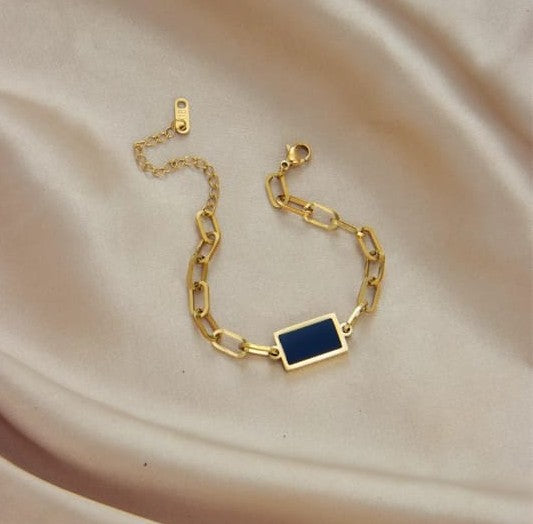 Pulsera cadena diseño rectangular