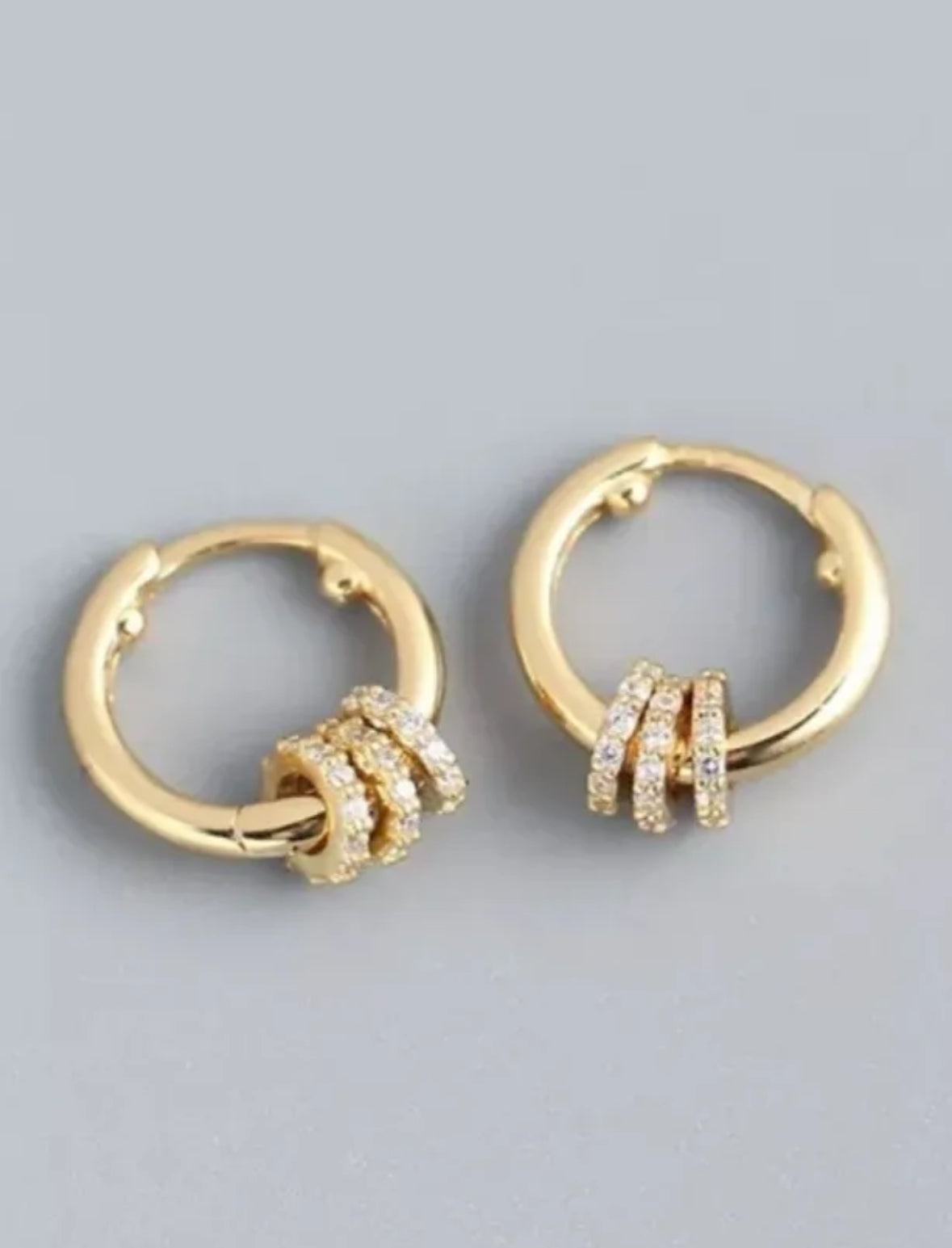 Hoops tres aros brillantes pequeños