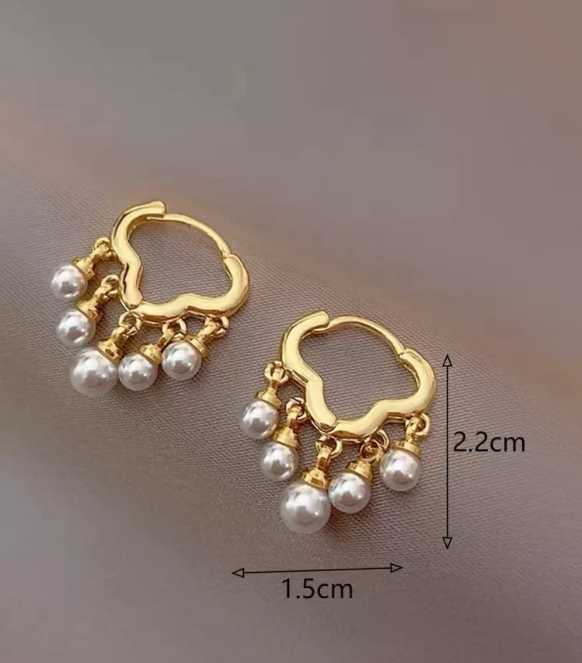 Aretes nube perlas