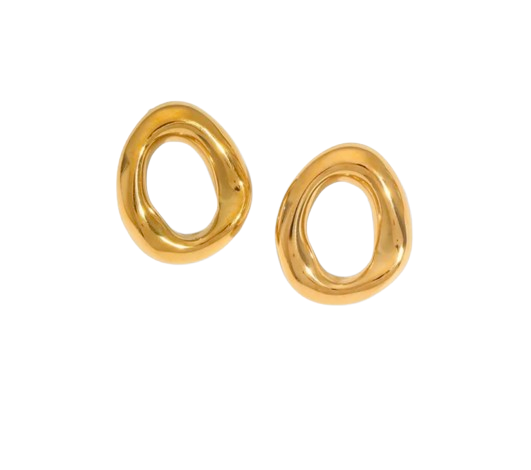 Aretes círculo asimétrico