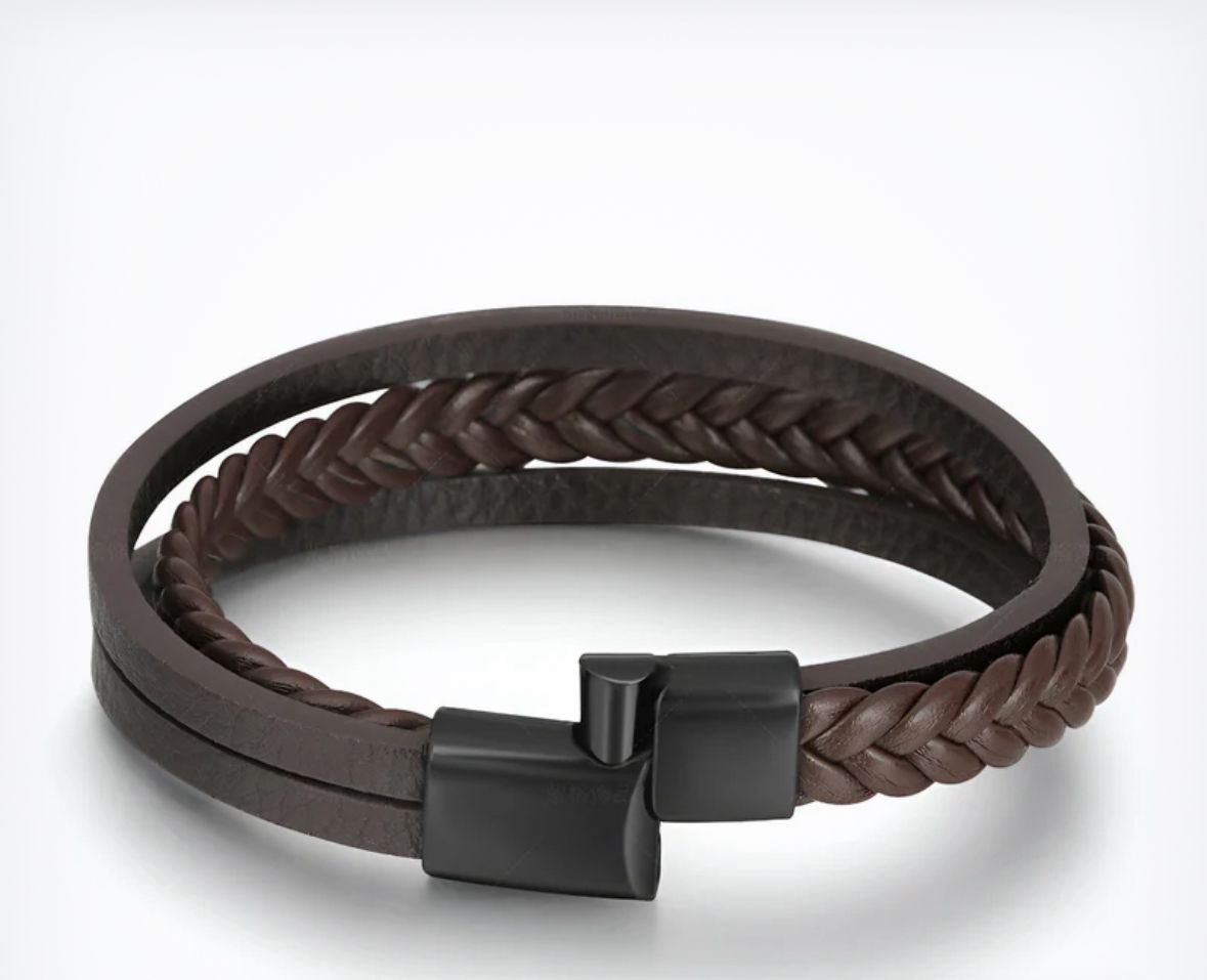 Pulsera de cuero piel para hombre