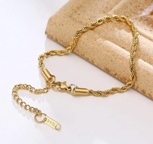 Pulsera torsal chapa oro