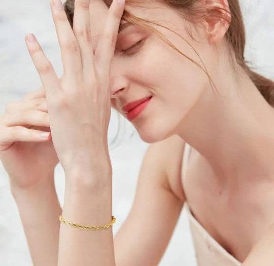 Pulsera torsal chapa oro
