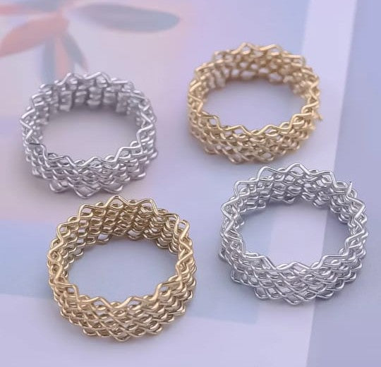 Anillo torsal chapa oro18