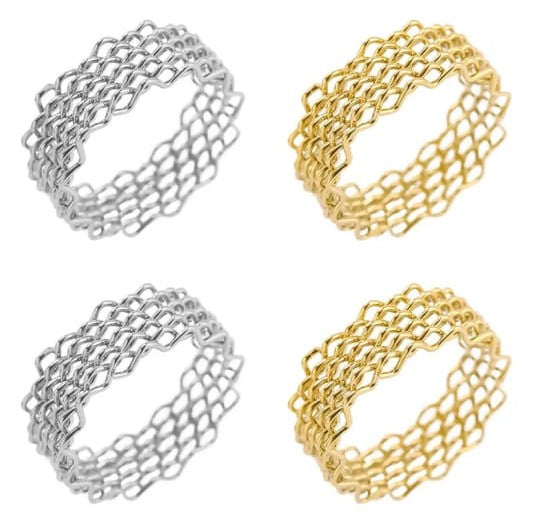 Anillo torsal chapa oro18