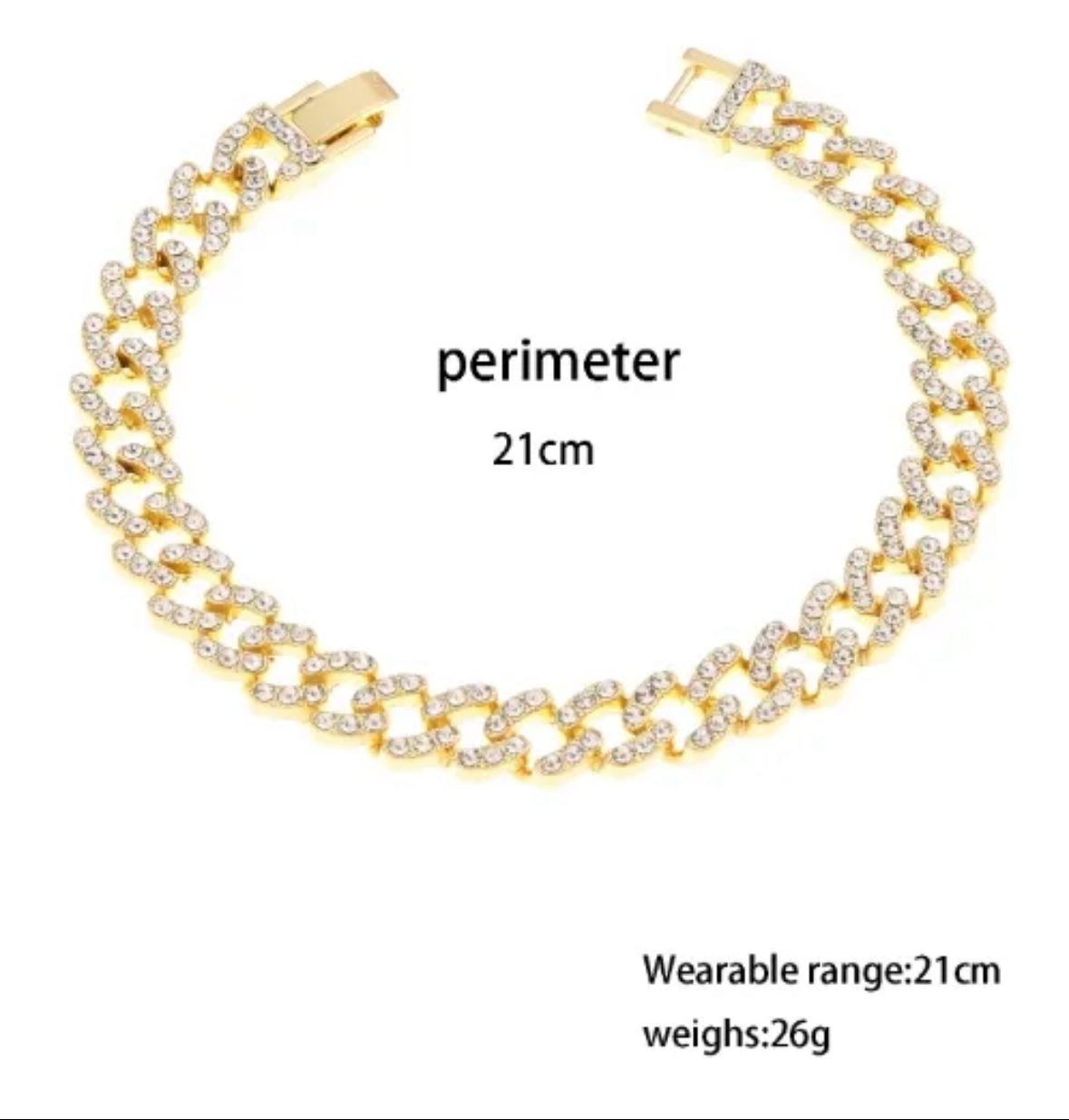 Pulsera figaro circonias bold