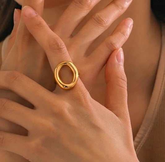 Anillo círculo chunky