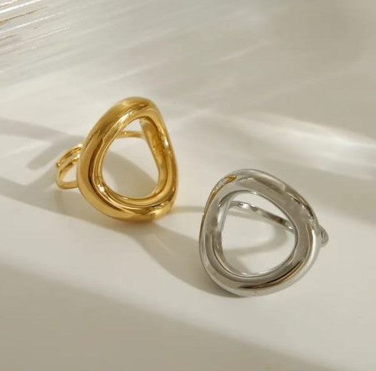 Anillo círculo chunky