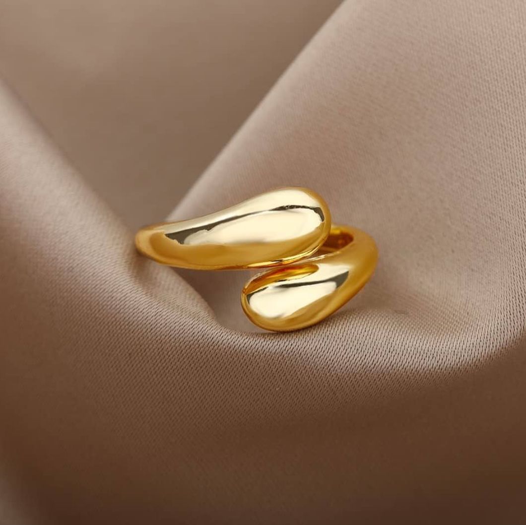 Anillo dorado chunky