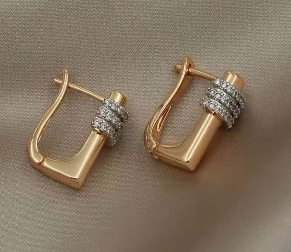 Aretes chapa oro
