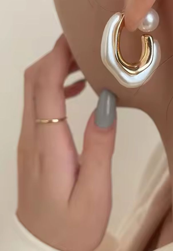 Arracadas perla barroca