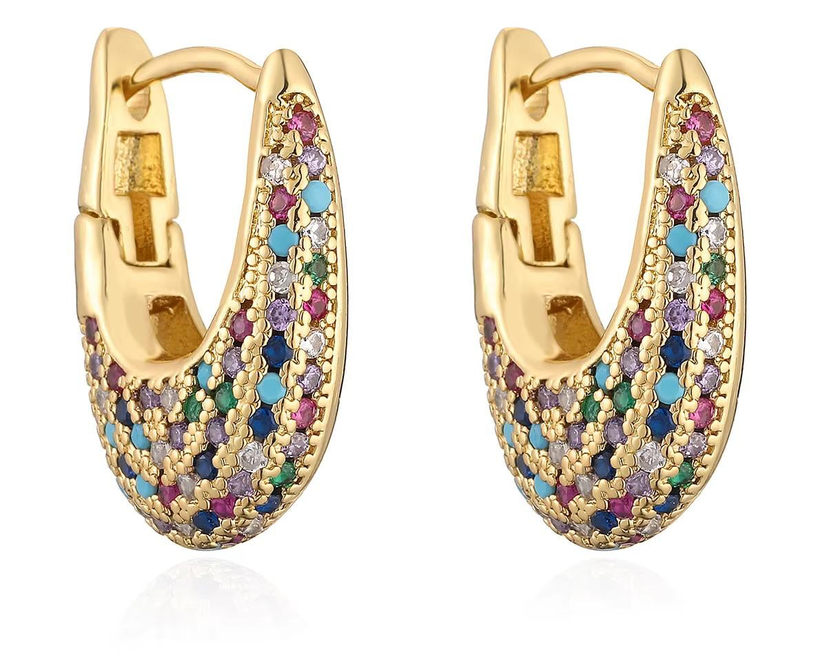 Aretes con incrustaciones circonita