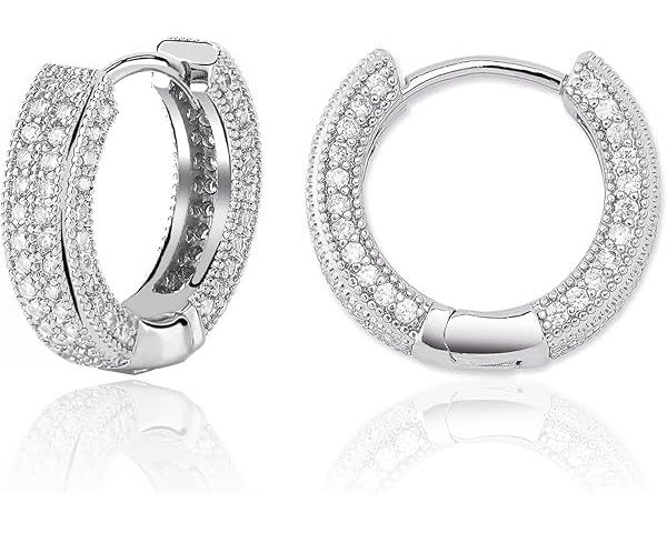Arracadas brillantes plata