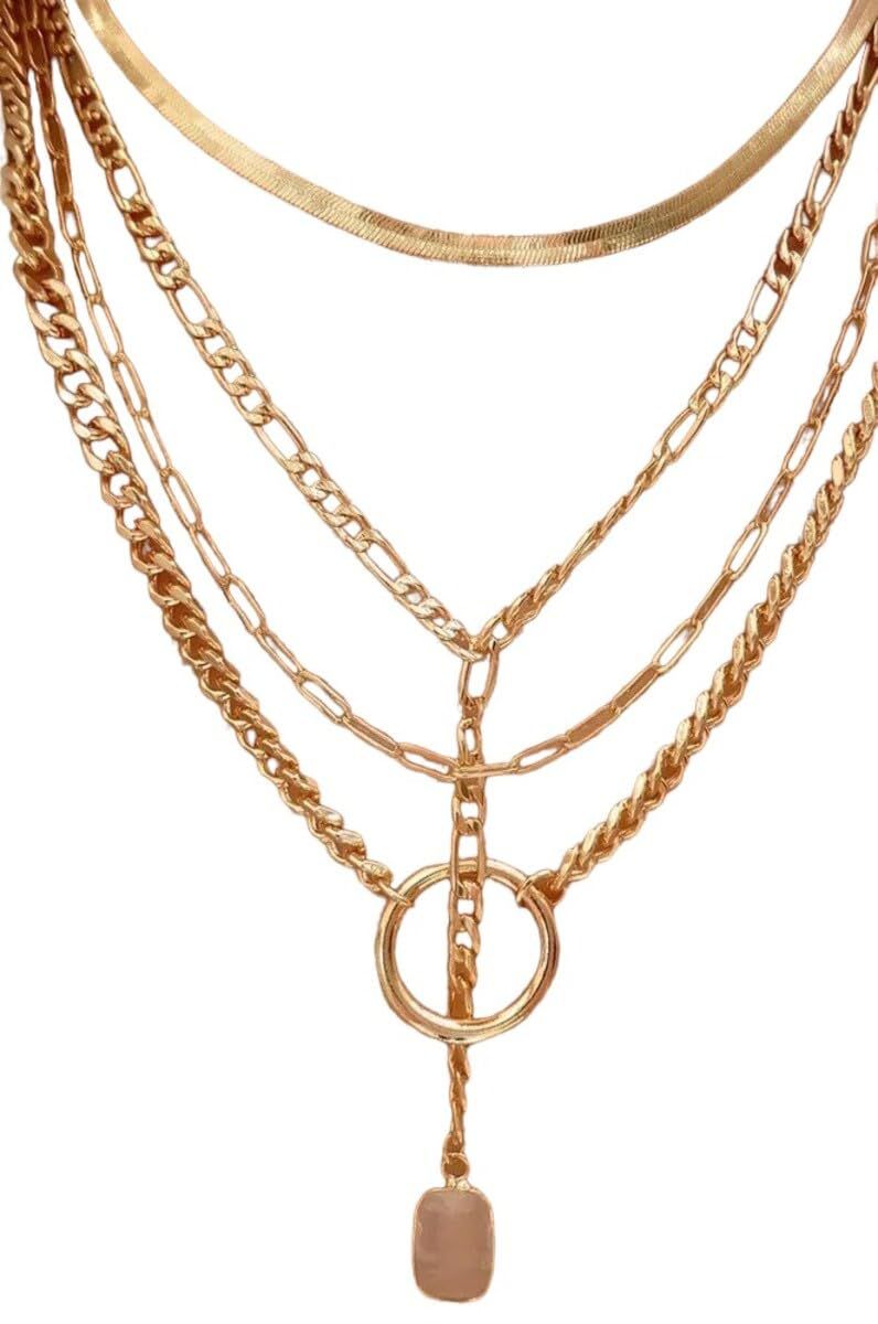 Collar cuatro cadenas dije