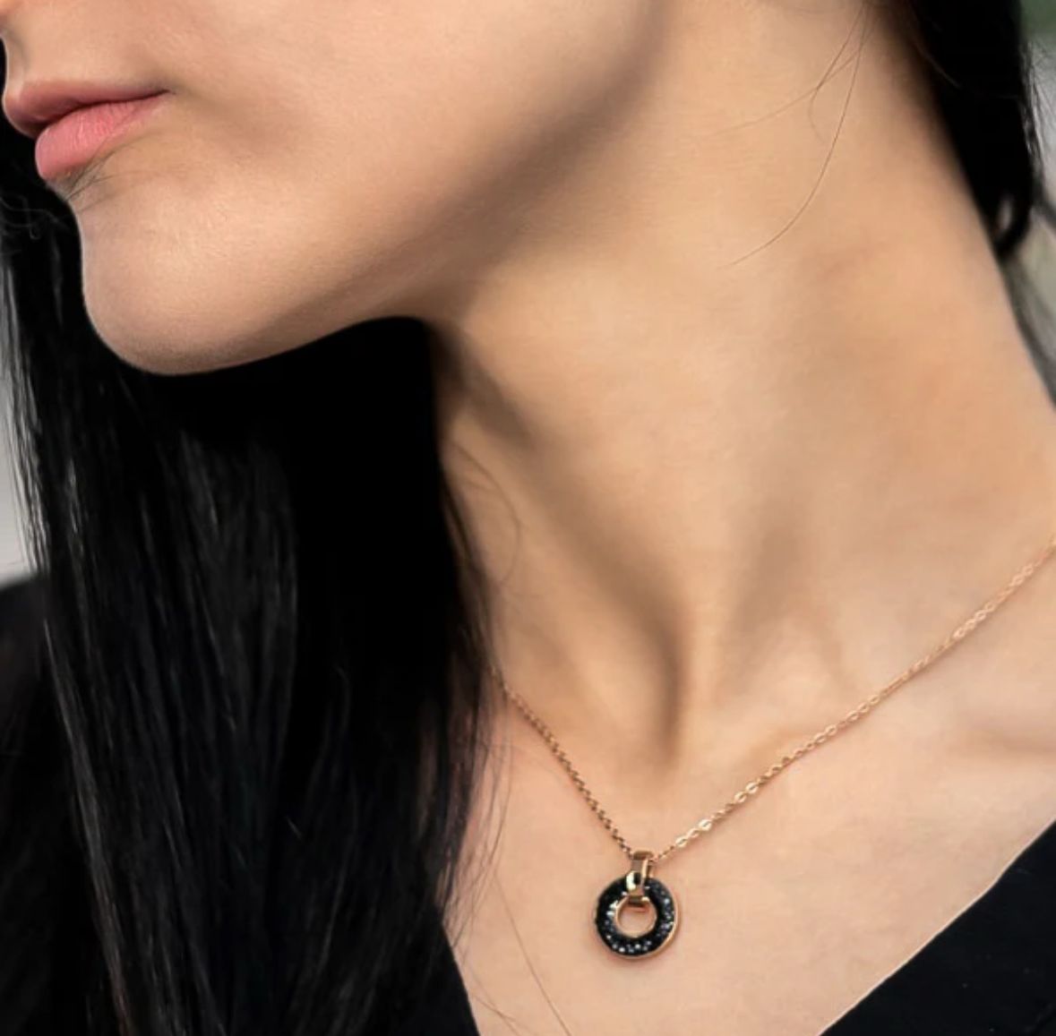 Collar círculo circonia