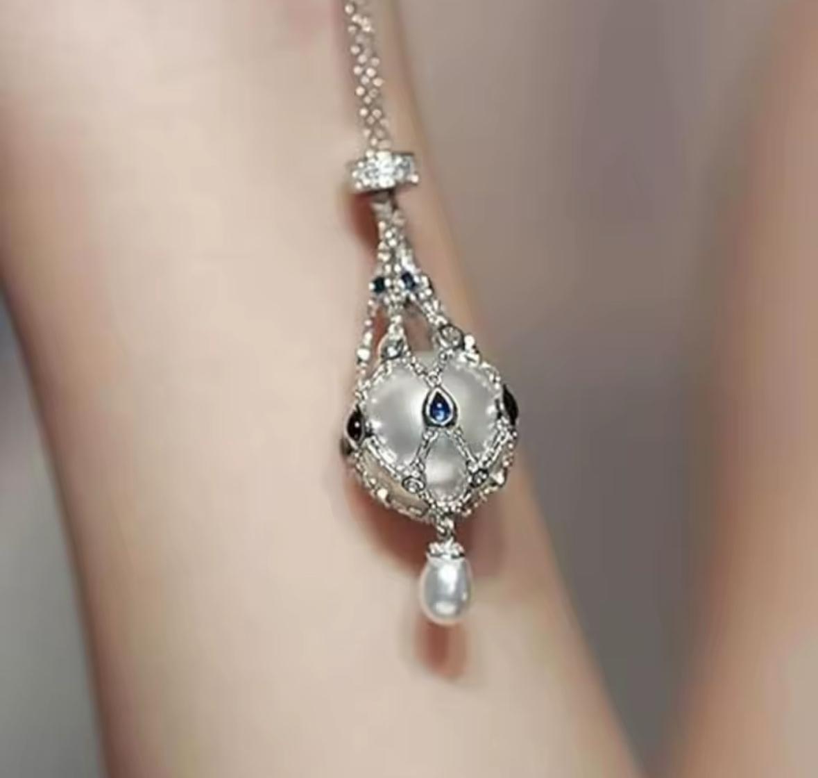 Collar cristal austriaco y perla