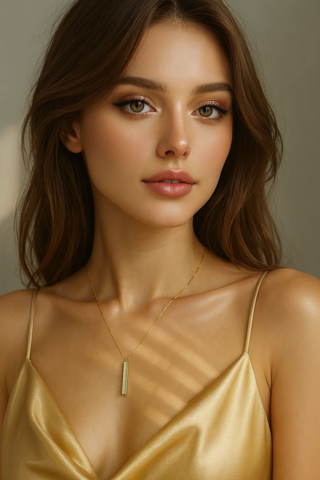 Collar nacar rectangular