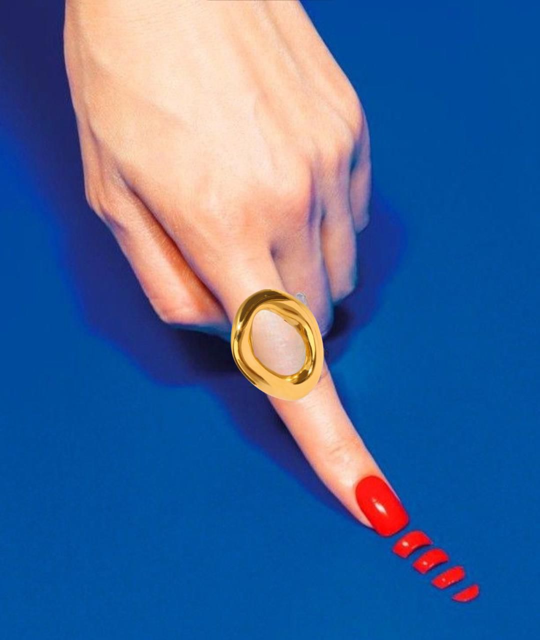 Anillo círculo chunky