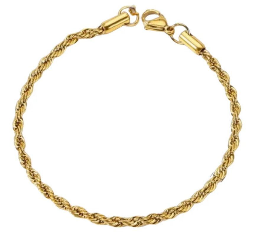 Pulsera torsal chapa oro
