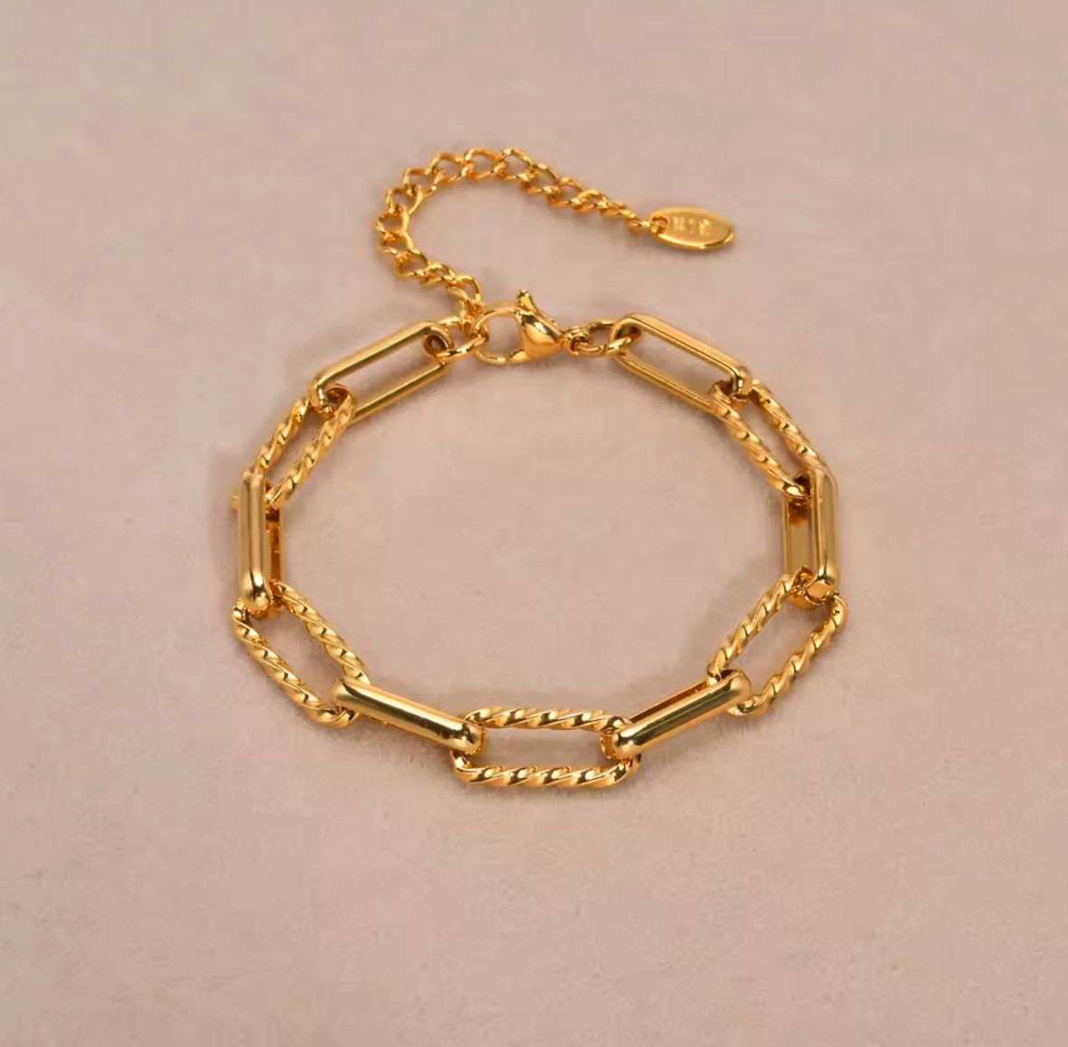 Pulsera chapa oro