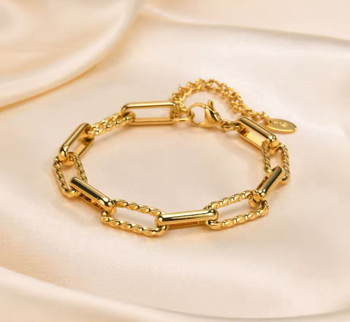 Pulsera chapa oro