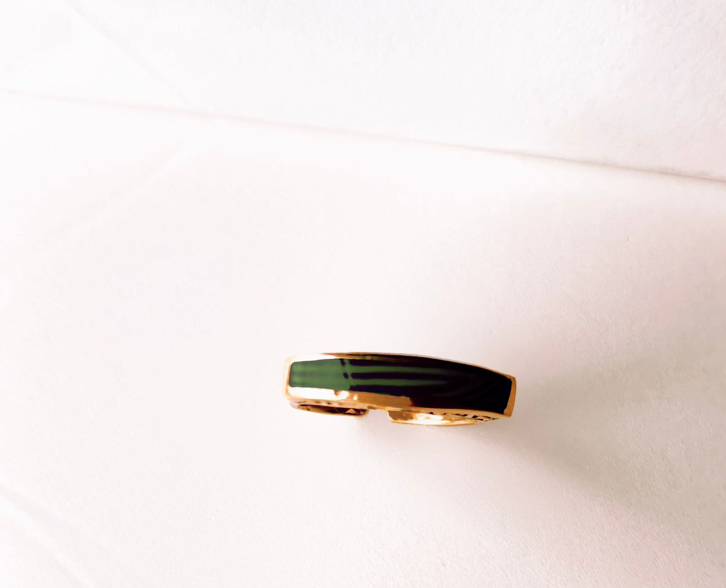 Anillo piedra verde autoajustable