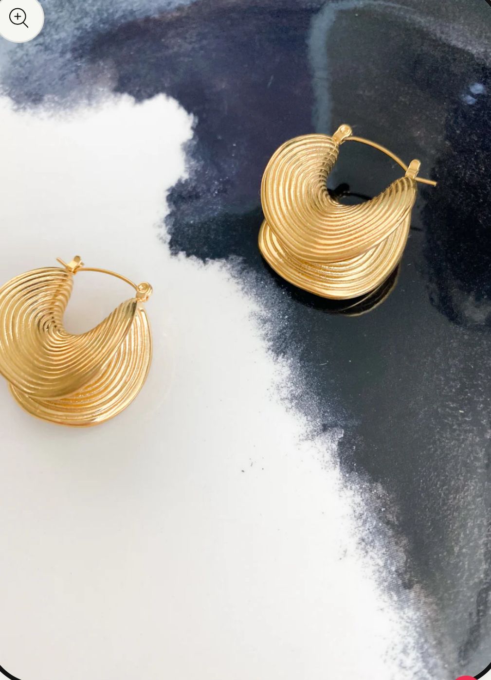 Hoops abanico texurizados