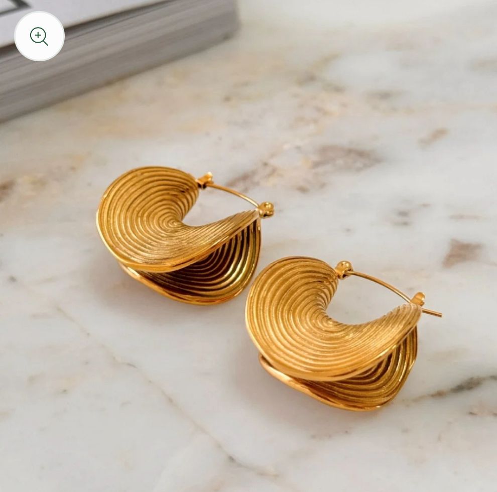 Hoops abanico texurizados