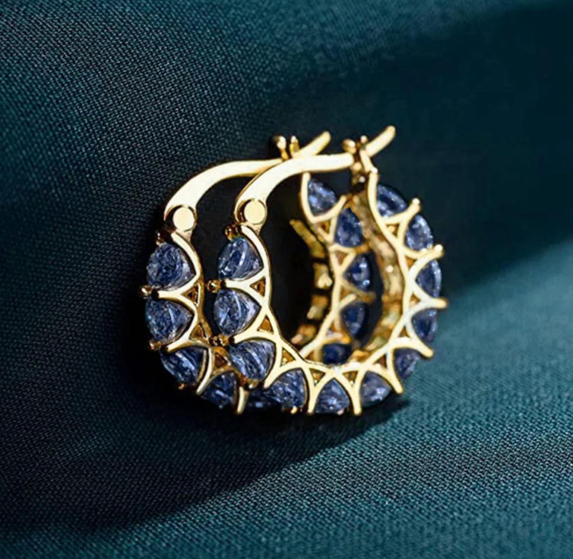 Hoops cristal austriaco azul