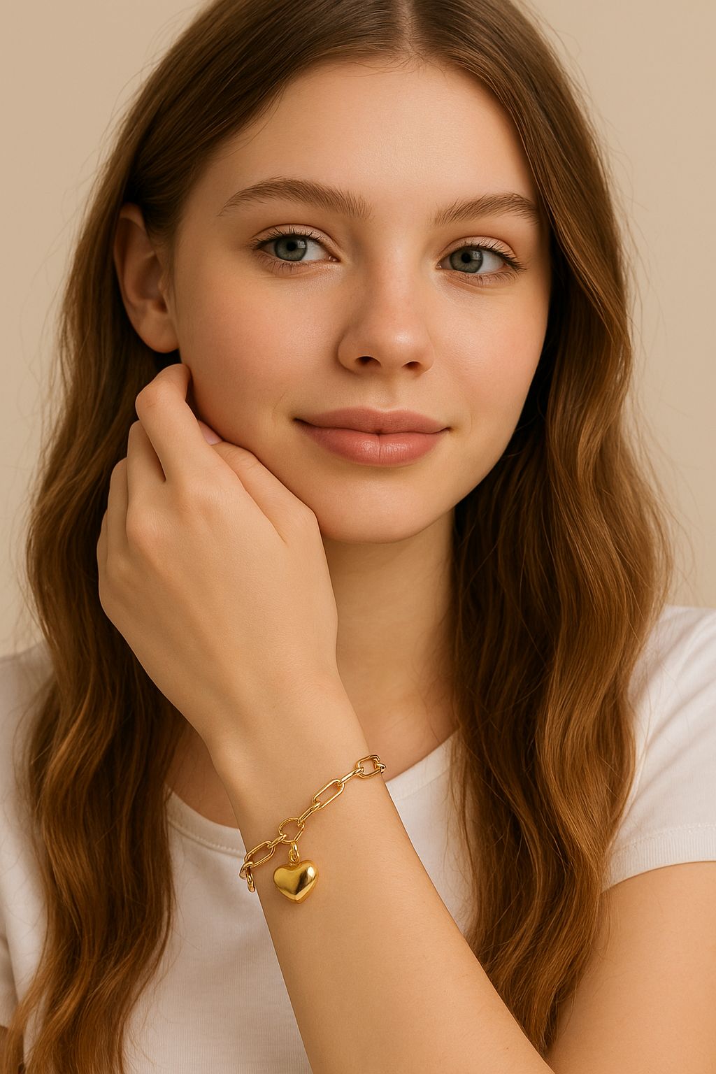 Pulsera charm corazón bold
