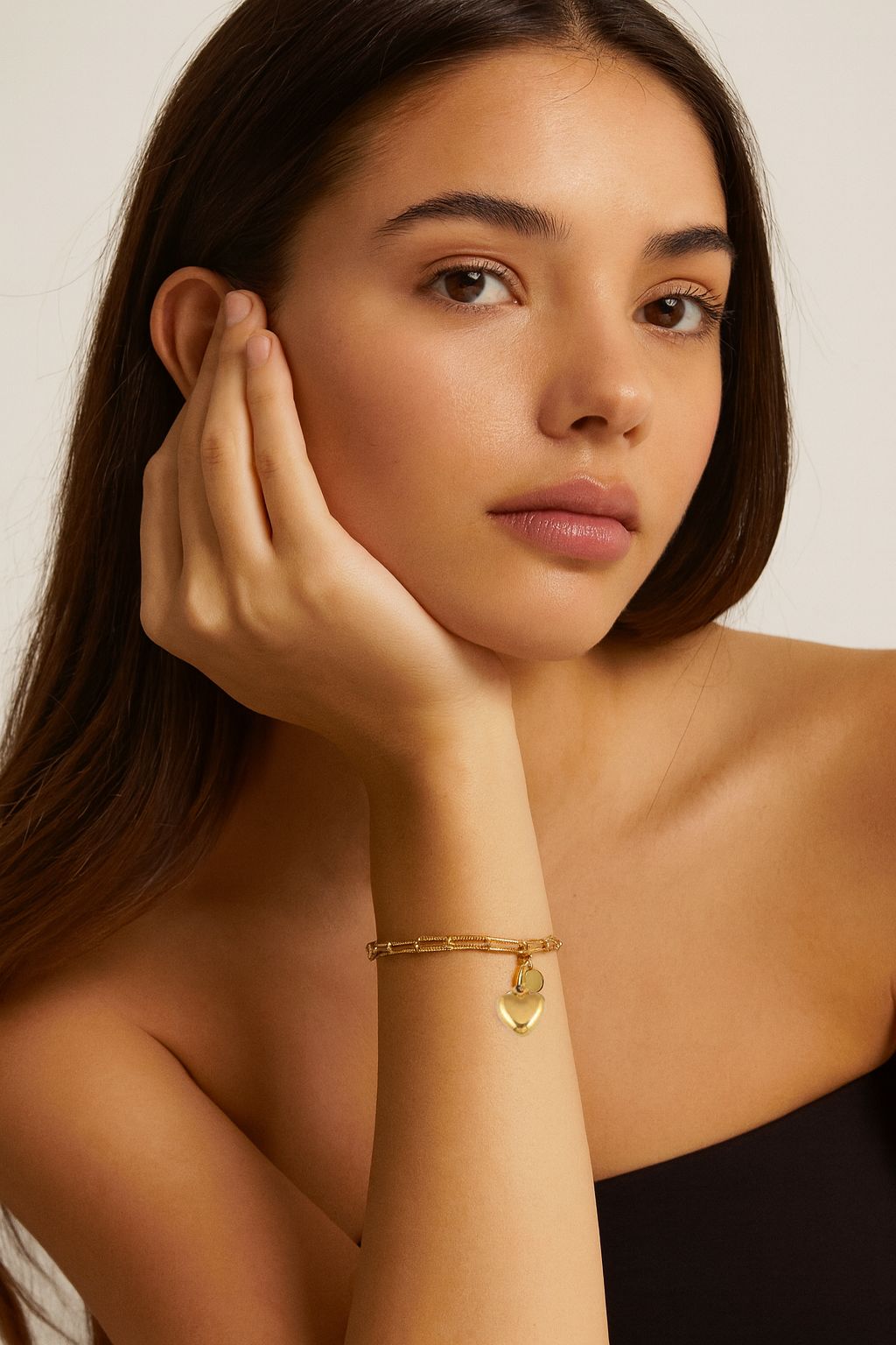 Pulsera charm corazón bold