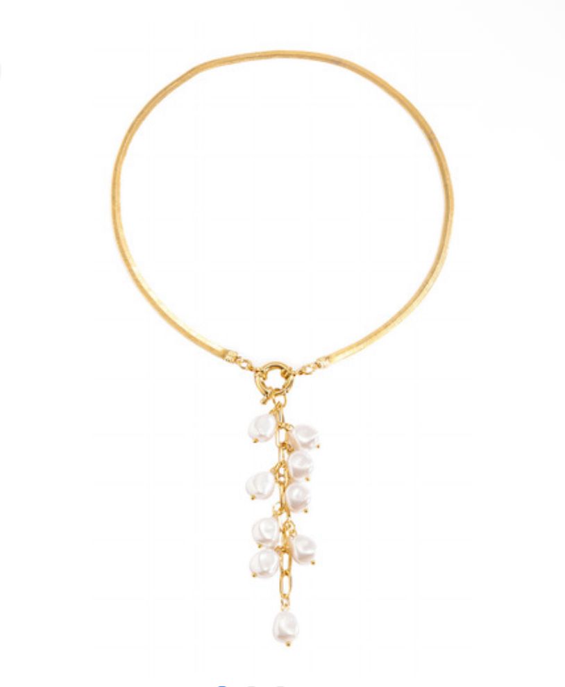 Collar racimo perlas