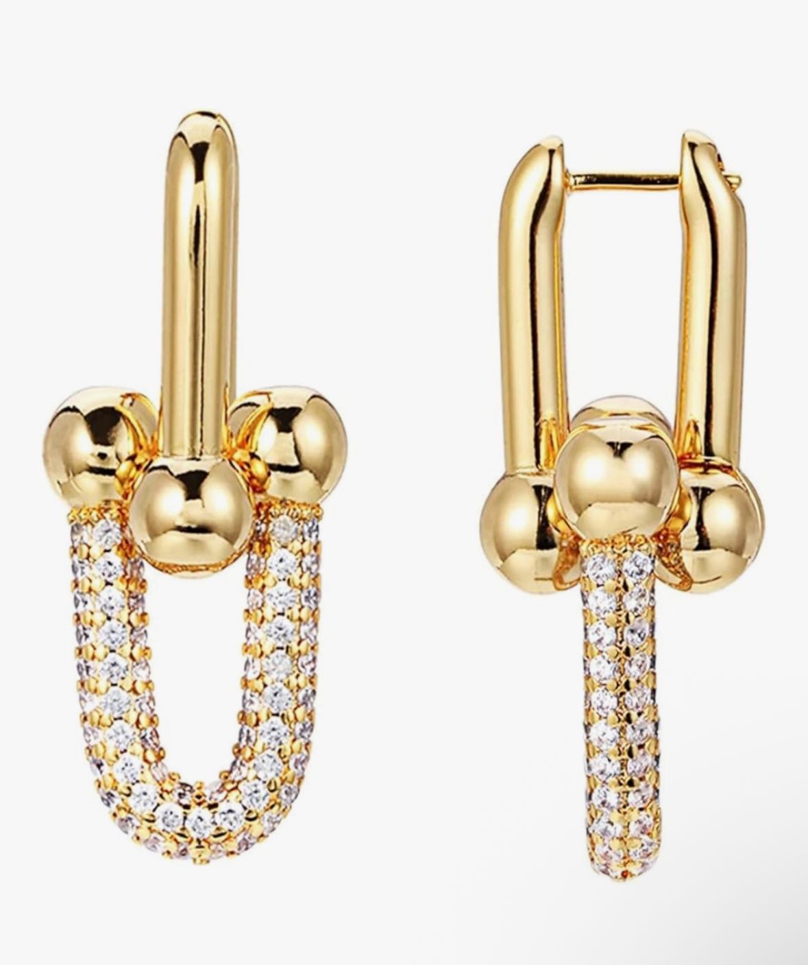 Hoops dobles circonia horseshoe