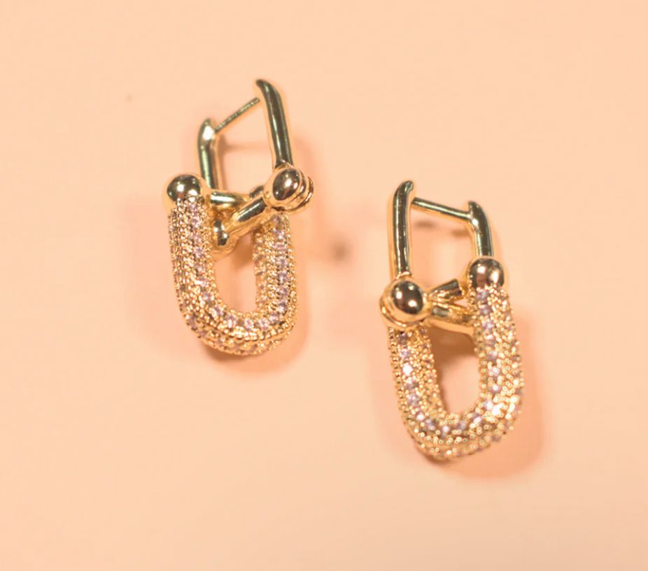 Hoops dobles circonia horseshoe