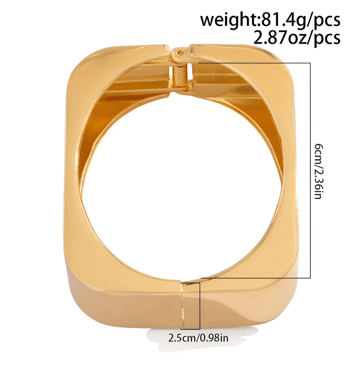 Brazalete dorado geométrico