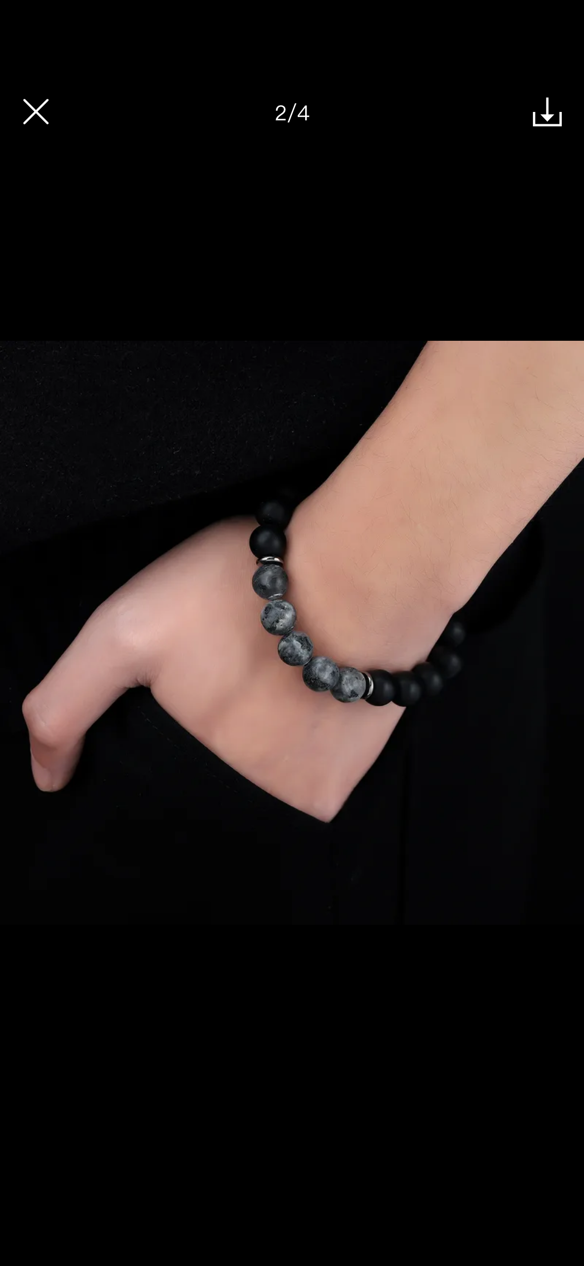 Pulsera piedra natural onix mate (absorción mala energía) y jaspe (seguridad emocional)