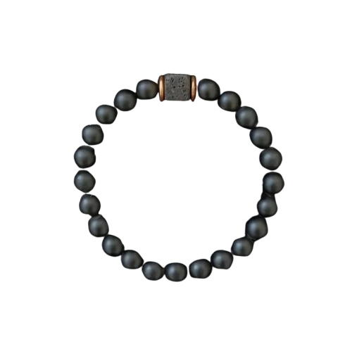 Pulsera piedra volcánica para fuerza resilencia y liberación