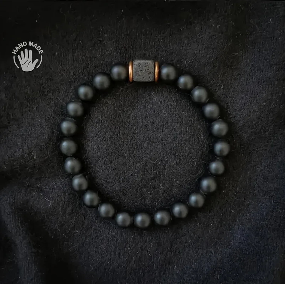 Pulsera piedra volcánica para fuerza resilencia y liberación