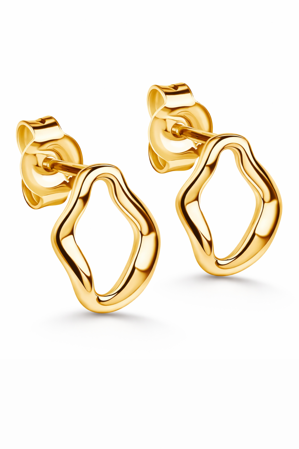 Aretes círculo asimétrico gande