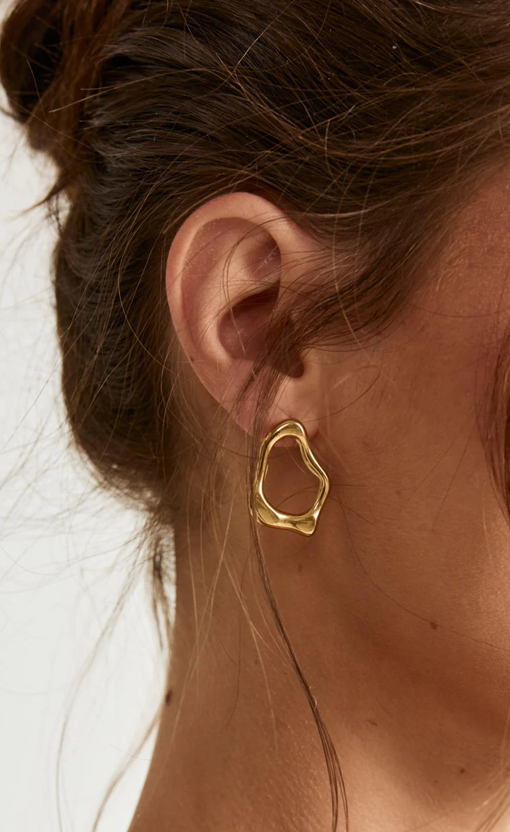 Aretes círculo asimétrico gande