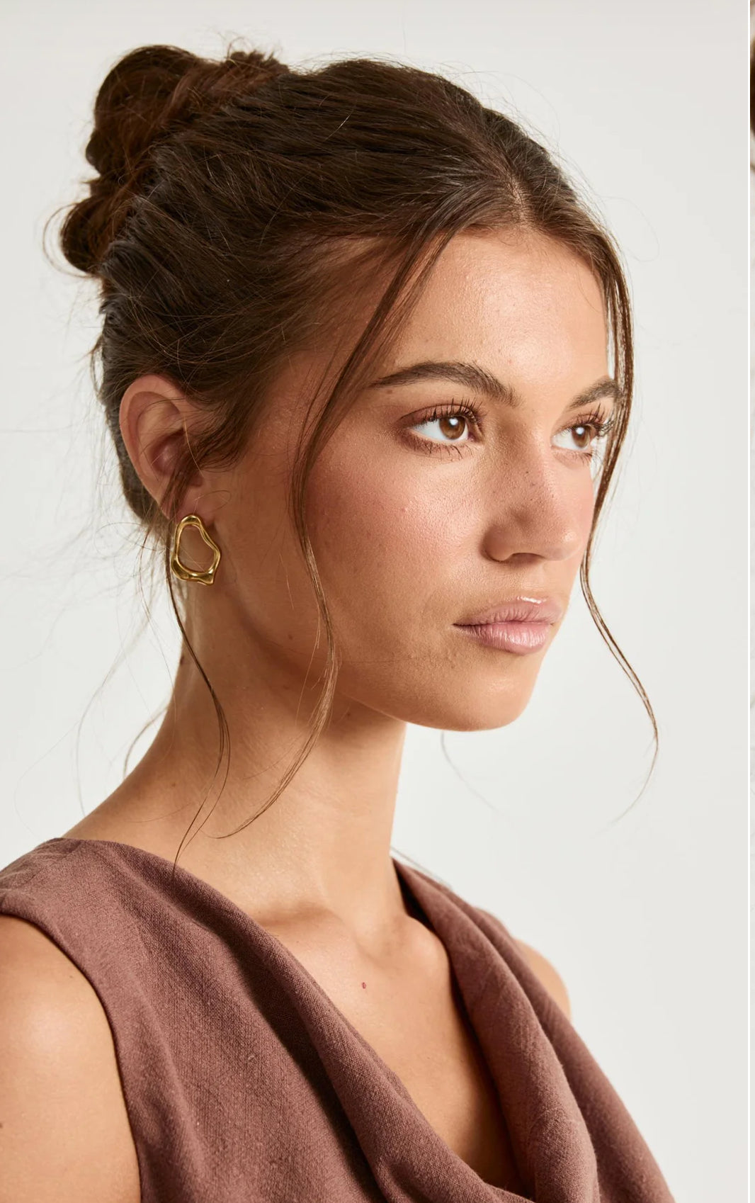 Aretes círculo asimétrico gande