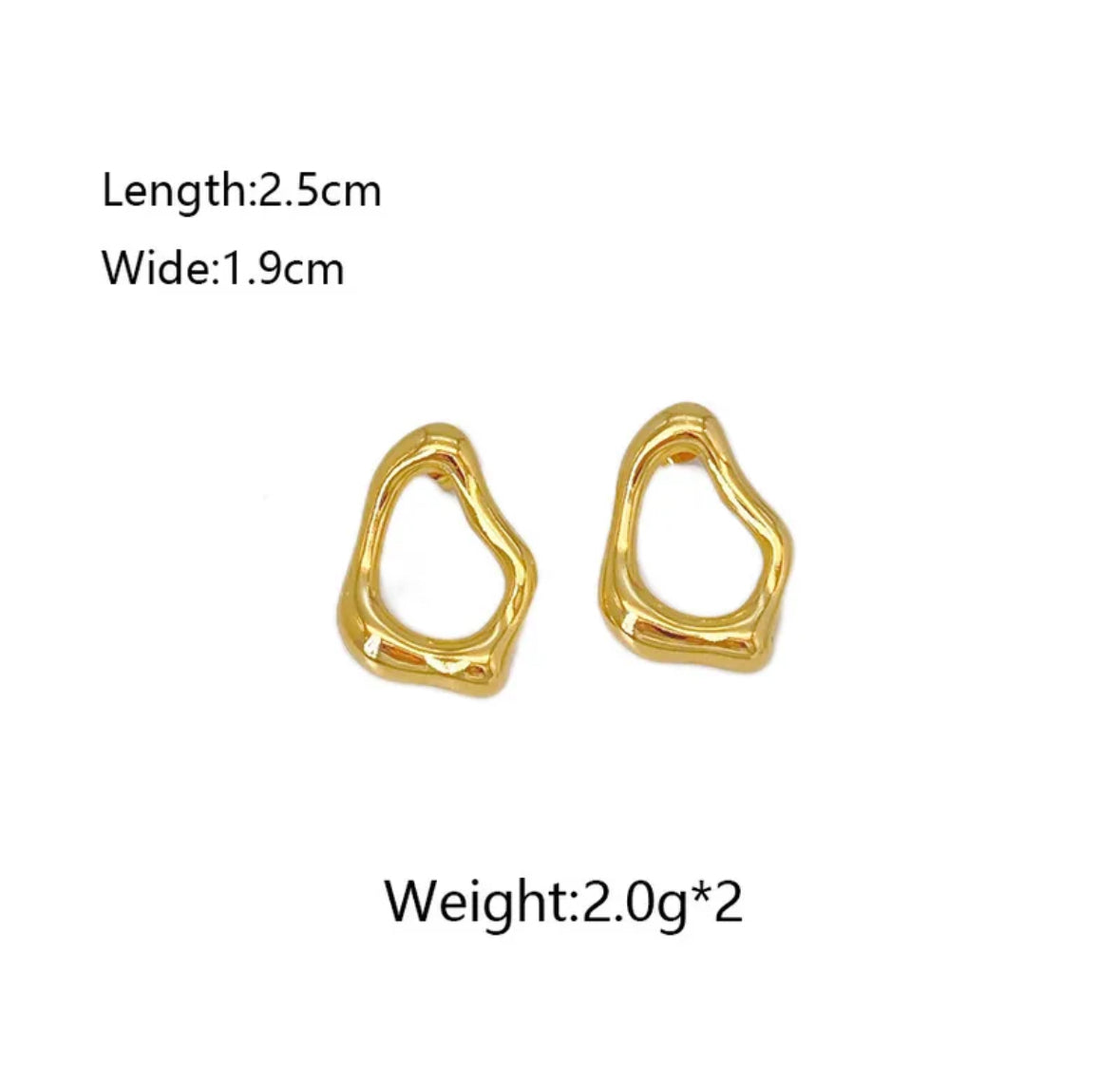 Aretes círculo asimétrico gande