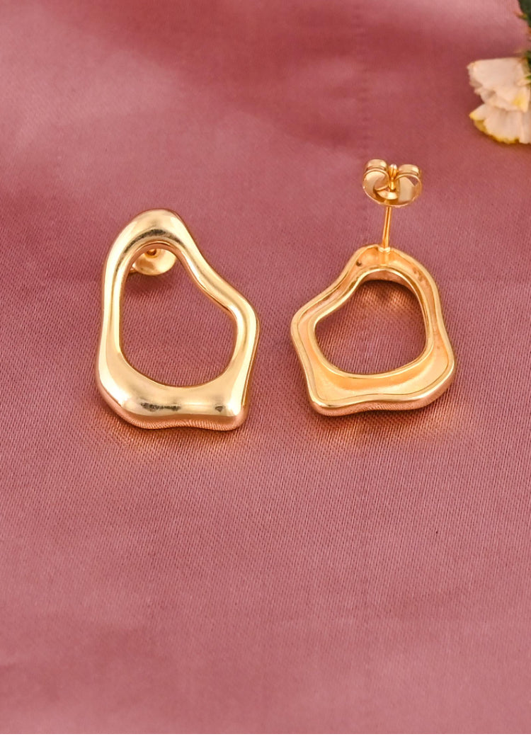 Aretes círculo asimétrico gande