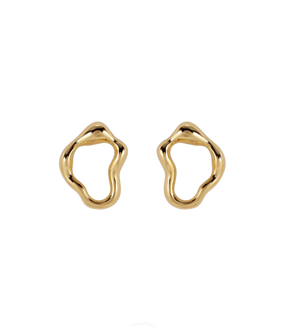 Aretes círculo asimétrico gande