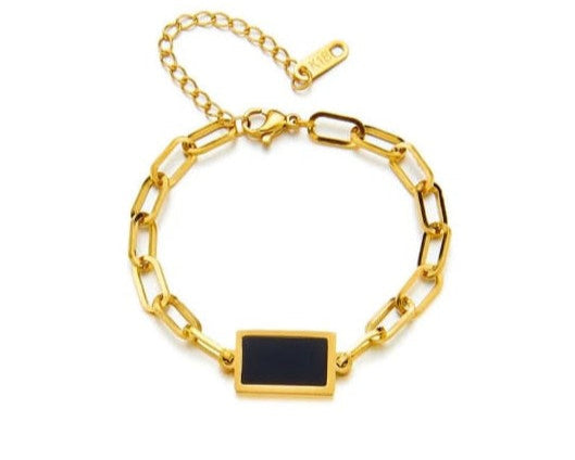 Pulsera cadena diseño rectangular