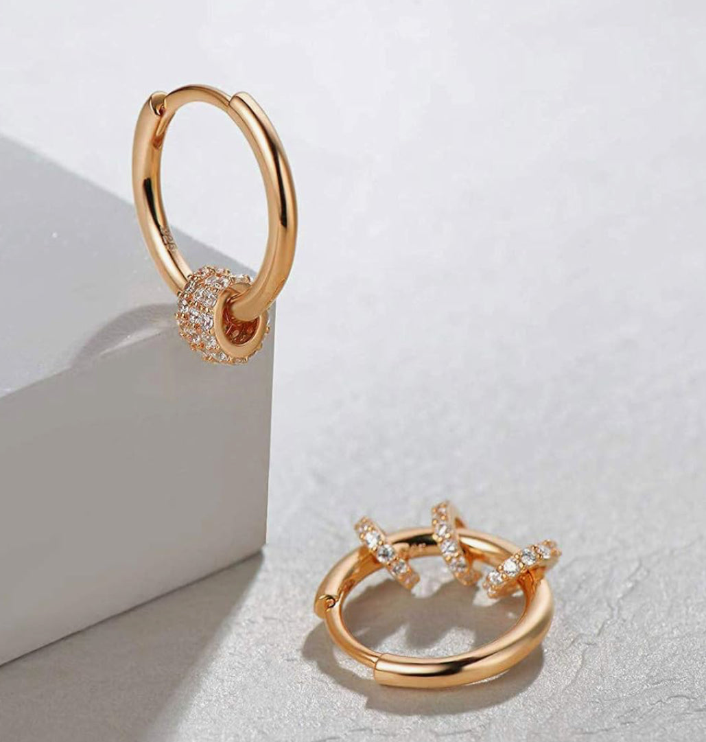 Hoops tres aros brillantes pequeños