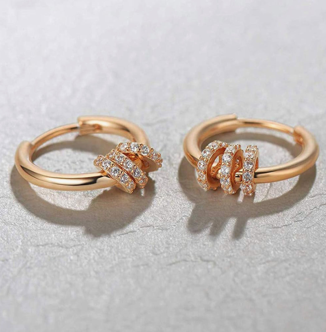 Hoops tres aros brillantes pequeños