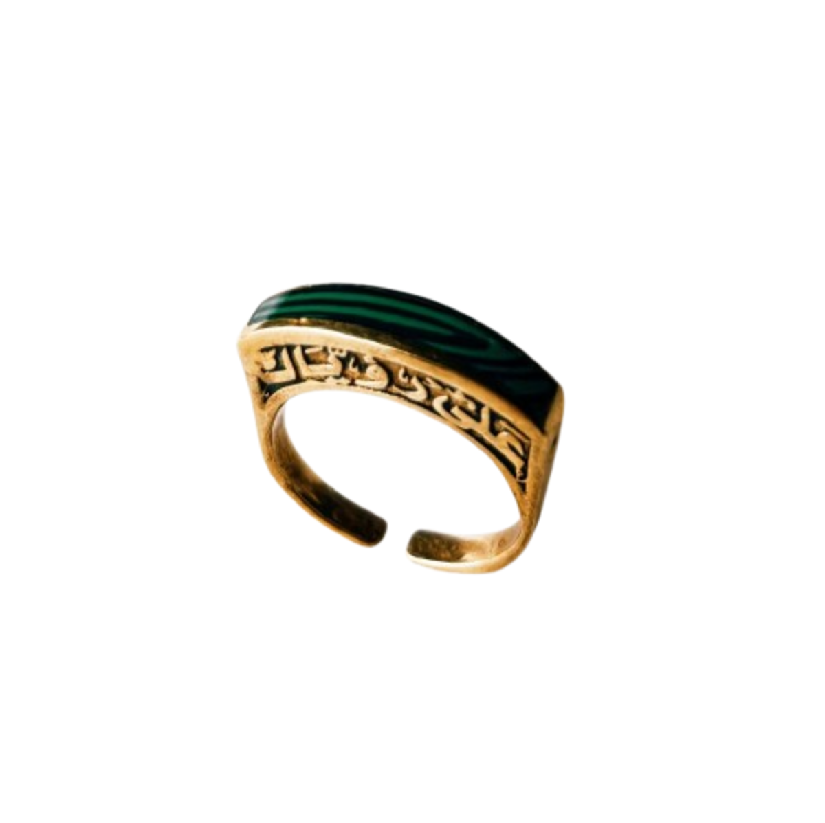 Anillo piedra verde autoajustable