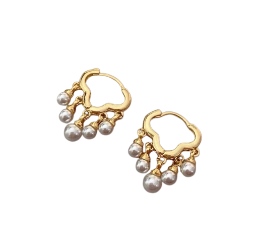 Aretes nube perlas