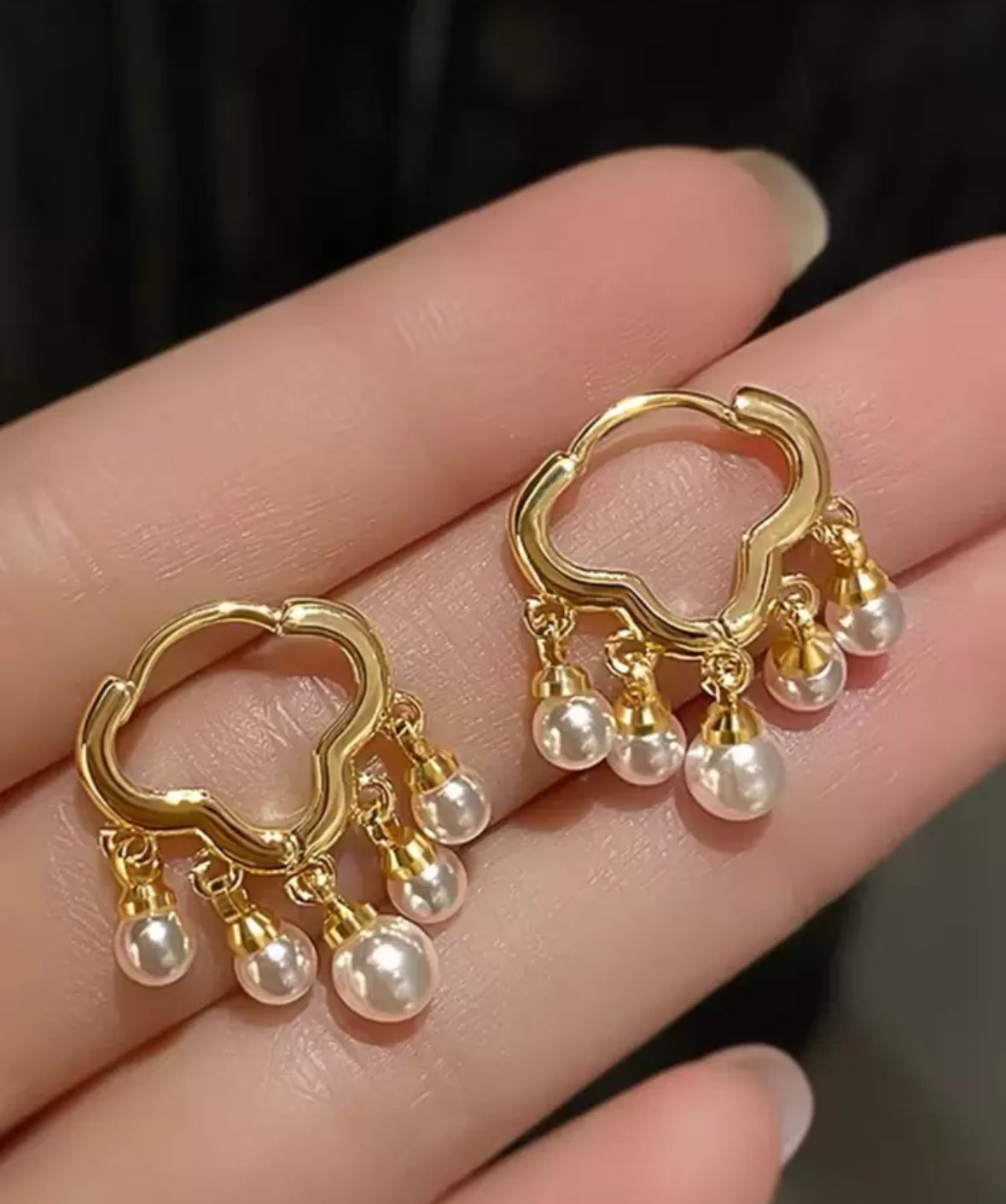 Aretes nube perlas
